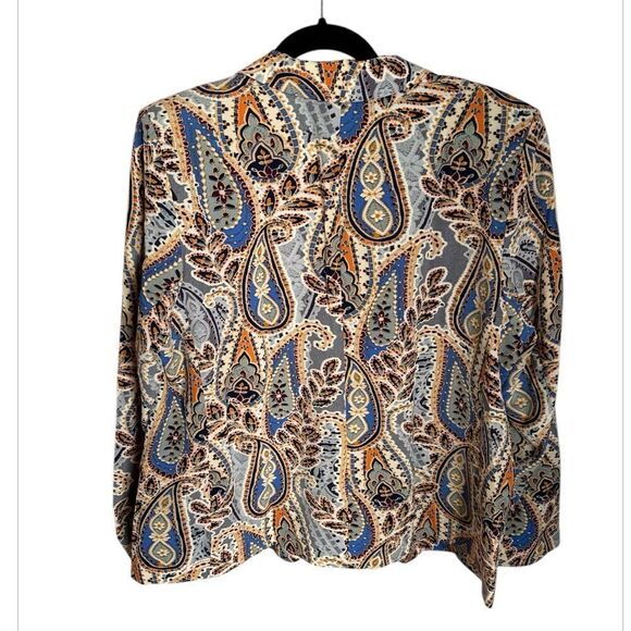 Maree Pour Toi Plus Paisley Print Blazer Bloomingdale's Size 16 NWOT - Picture 5 of 5